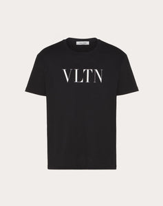 Valentino Logo Print T-shirt In Black