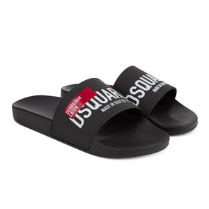 Dsquared2 Red Tag Slides in Black