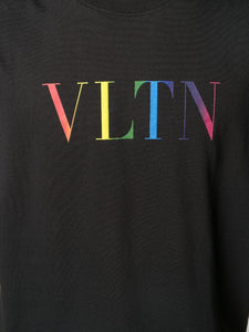 Valentino Print T-shirt In Black