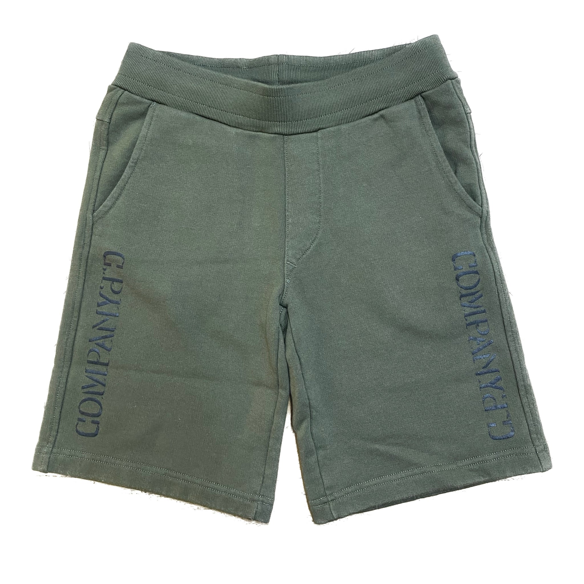 CP Company Junior Mirrored Logo Shorts in Khaki TET Clothing