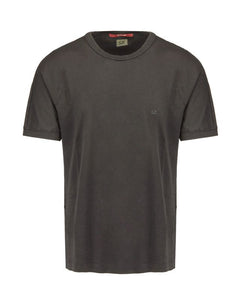 CP Company Re-Colour Mako Cotton Small Logo / Back Logo T-Shirt in Black