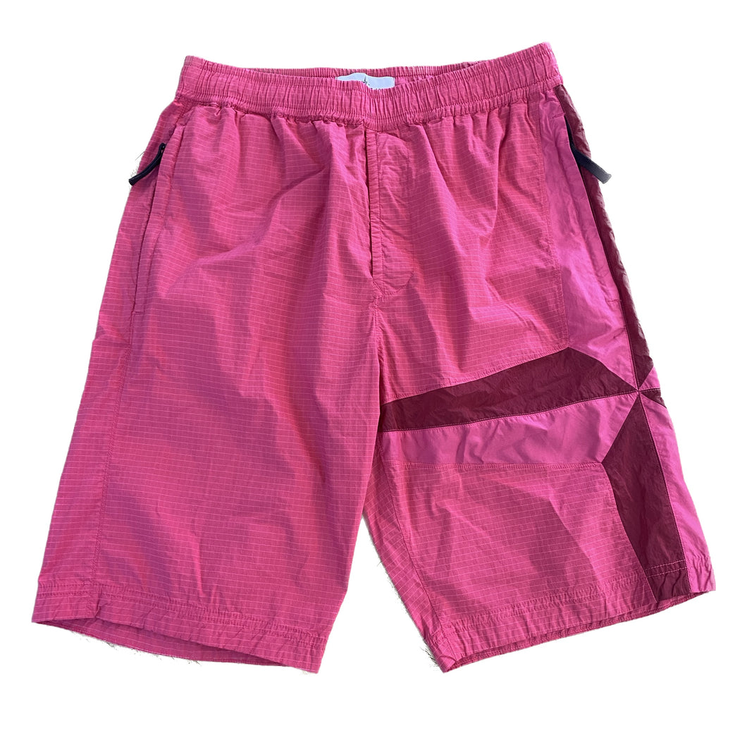 Stone Island Nylon Star Inlay Shorts in Pink