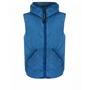 CP Company Junior Garment Dyed Gilet In Blue