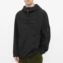Load image into Gallery viewer, CP Company Chrome Hooded Overshirt In Black
