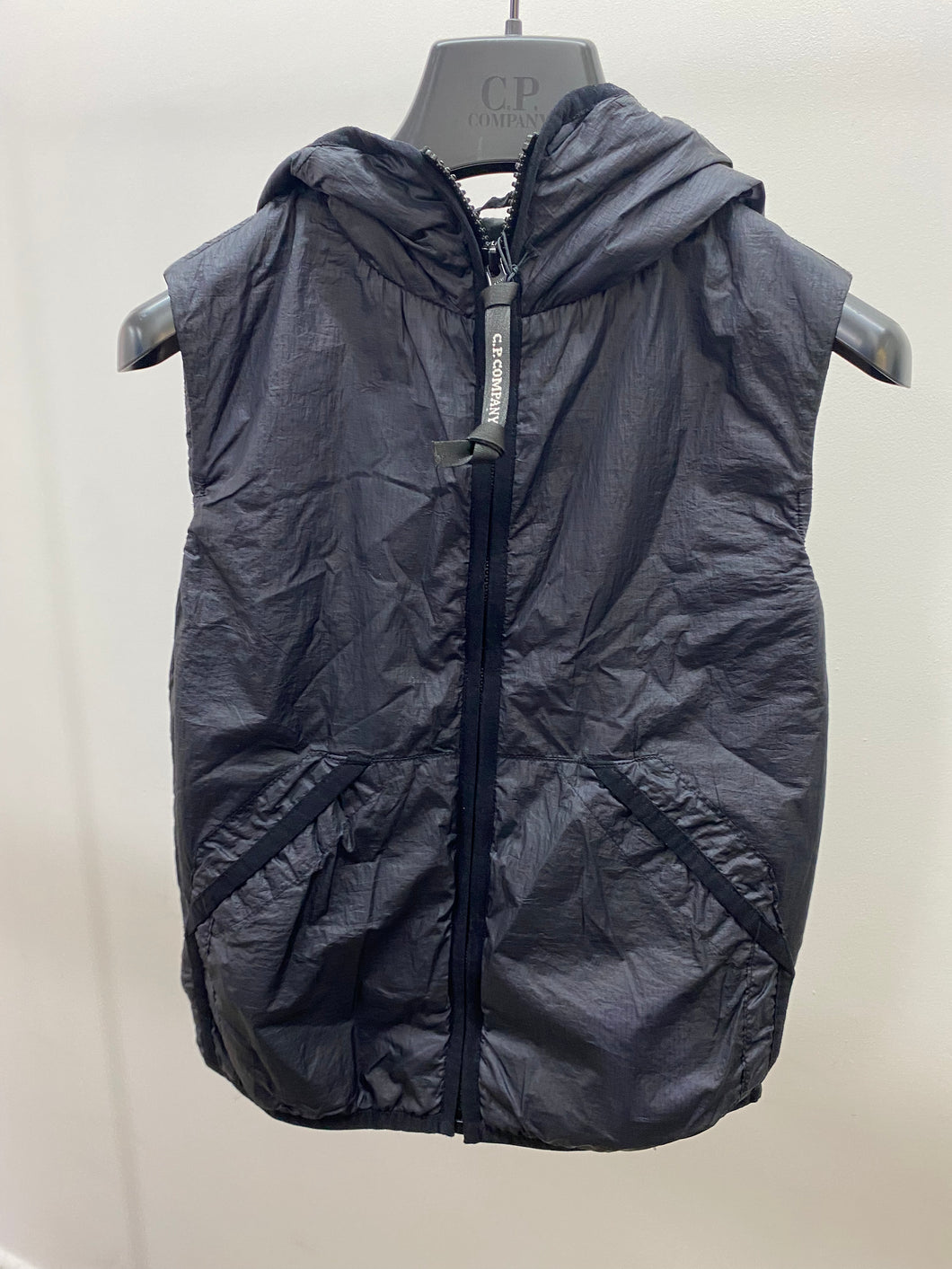 CP Company Junior Garment Dyed Gilet In Navy