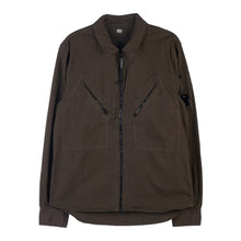 Load image into Gallery viewer, CP Company Rip-Stop Full Zip Lens Shirt in Khaki
