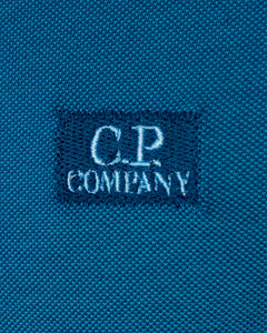CP Company Tacting Short Sleeve Polo in Blue