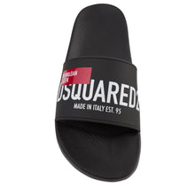 Load image into Gallery viewer, Dsquared2 Red Tag Slides in Black
