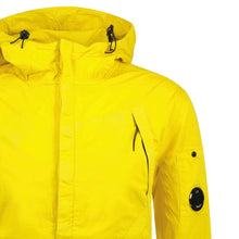 Load image into Gallery viewer, CP Company Gabardine 1/2 Zip Hooded Lens Overshirt in Yellow
