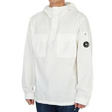 CP Company Garbadine Hooded Overshirt In White