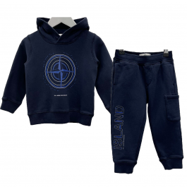 Stone Island Junior Morse Code Tracksuit in Navy