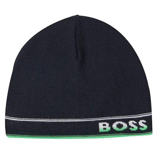 Hugo Boss Aloki Golf Beanie In Navy